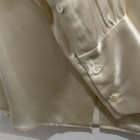 Nili Lotan Cream Silk Blouse - Picture 3 of 4